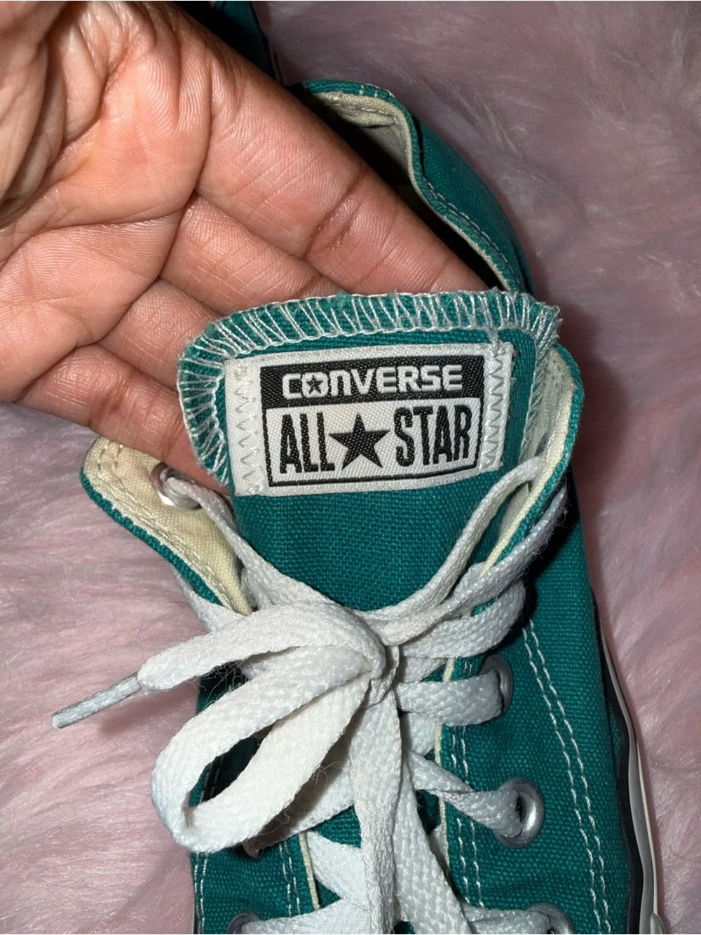 Converse All Star Deep Teal Low-Top Canvas Sneakers—Size: 6